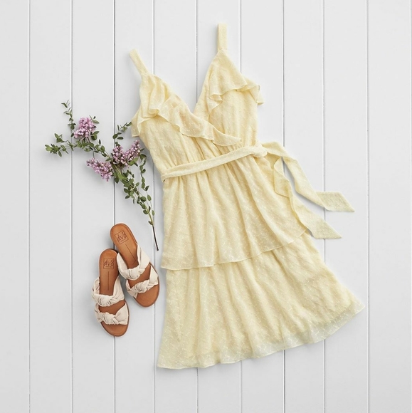 NWT $188 GAL MEETS GLAM eyelet faux wrap dress - Picture 4 of 12